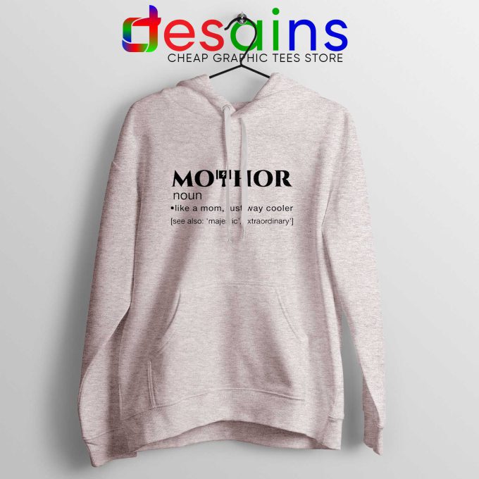 Hoodie Sport Grey Mo Thor Mom Definition Avengers Thor
