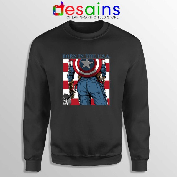 Sweatshirt Black Captain Americas Ass Avengers Endgame