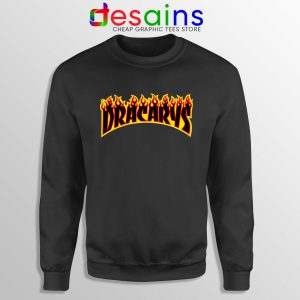 Sweatshirt Black Dracarys Thrasher Fire Sweater Game of Thrones