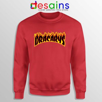 Sweatshirt Red Dracarys Thrasher Fire Sweater Game of Thrones