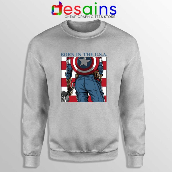 Sweatshirt Sport Grey Captain Americas Ass Avengers Endgame