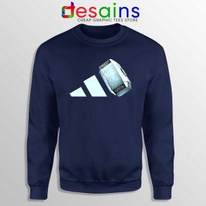 Sweatshirt Thor Mjolnir Hammer Adidas Sweater Navy Blue