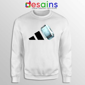 Sweatshirt Thor Mjolnir Hammer Adidas Sweater White