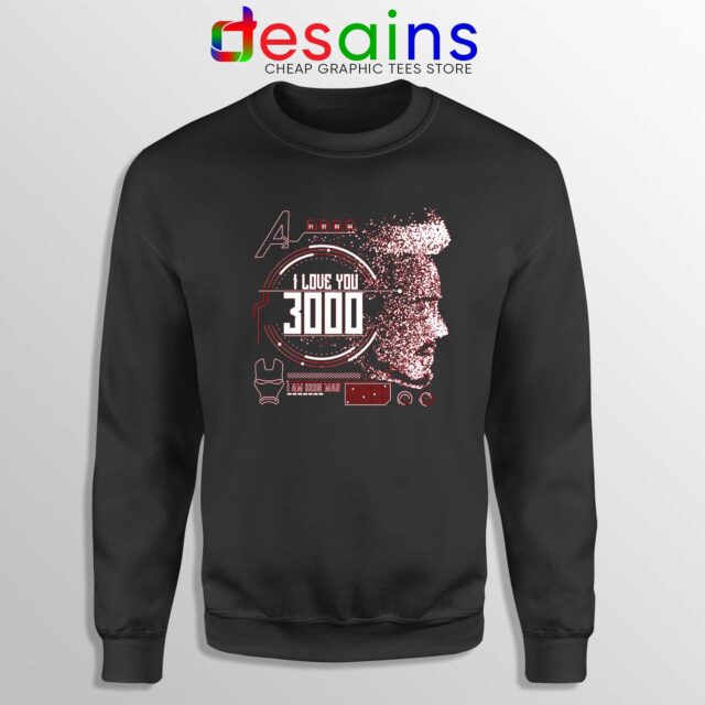 Sweatshirt Tony Stark I Love You 3000 Iron Man Death