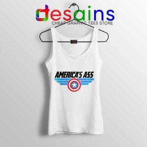 Tank Top America Ass Captain America Avengers Endgame White