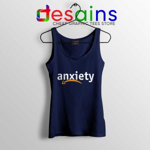 Tank Top Anxiety Amazon Logo Navy Blue Cheap Tank Tops Funny