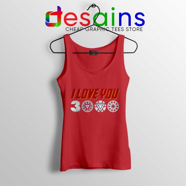 Tank Top I Love You 3000 Avengers Endgame Cheap Tank Tops Red