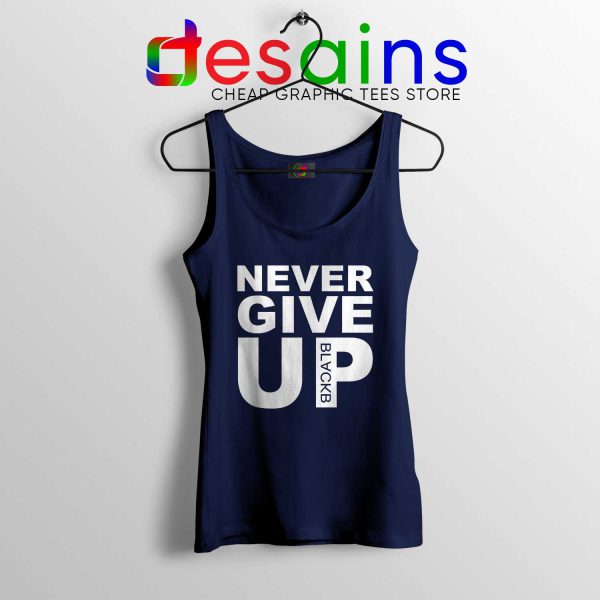 Tank Top Never Give Up Mohamed Salah Liverpool vs Barcelona Navy Blue