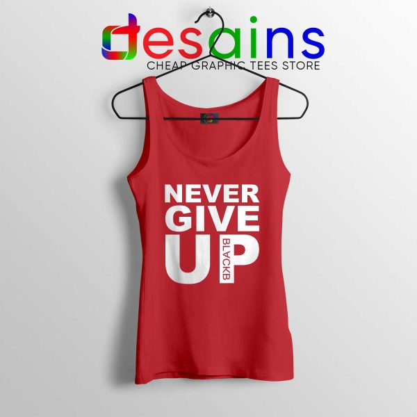 Tank Top Never Give Up Mohamed Salah Liverpool vs Barcelona Red