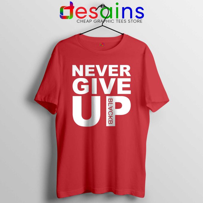 Tee Shirt Never Give Up Mohamed Salah Tshirt Liverpool FC Red