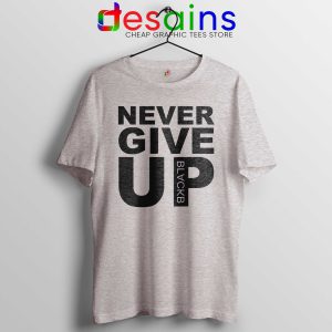 Tee Shirt Never Give Up Mohamed Salah Tshirt Liverpool FC Sport Grey