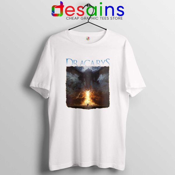 Tee Shirt White Dracarys Dragon Fire Game of Thrones