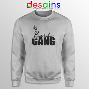 Bardi Gang Merch Sweatshirt Sport Grey Cardi B Unofficial Crewneck Sweater