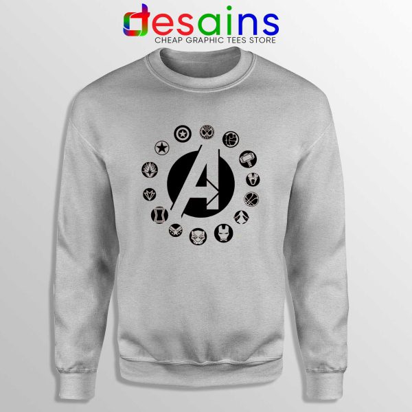 Buy Sweatshirt Sport Grey Avengers Endgame Logo Superhero