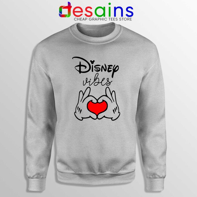 Buy Sweatshirt Sport Grey Disney Vibes Mickey Mouse Love Hands