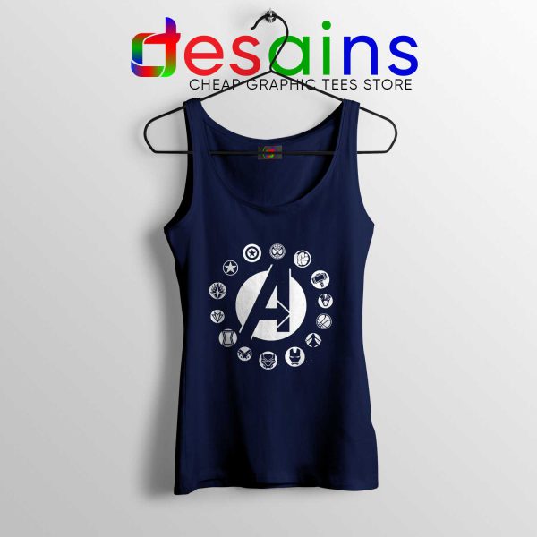 Buy Tank Top Navy Blue Avengers Endgame Logo Superhero