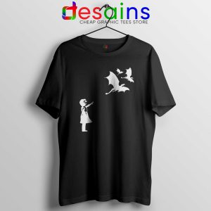 Cheap Tshirt Black Bansky Dragons Dracarys Game of Thrones