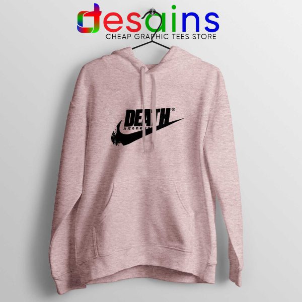 Death Just Do It Sport Grey Hoodie Japanese Nike Parody Hoodies Unisex