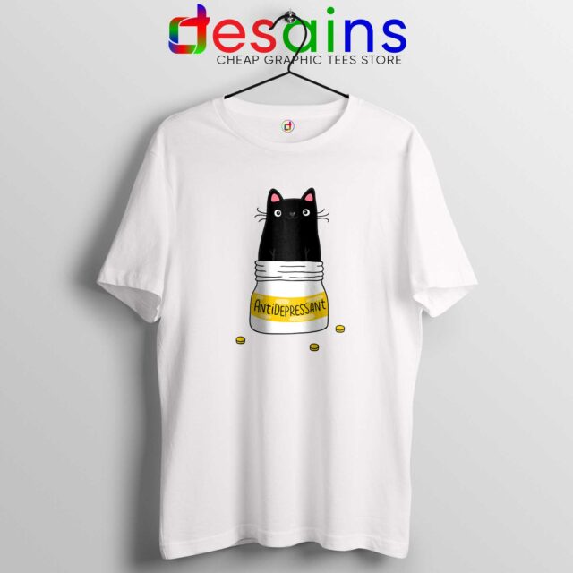 Fur Antidepressant Cat Tee Shirt Funny Kitten Jar