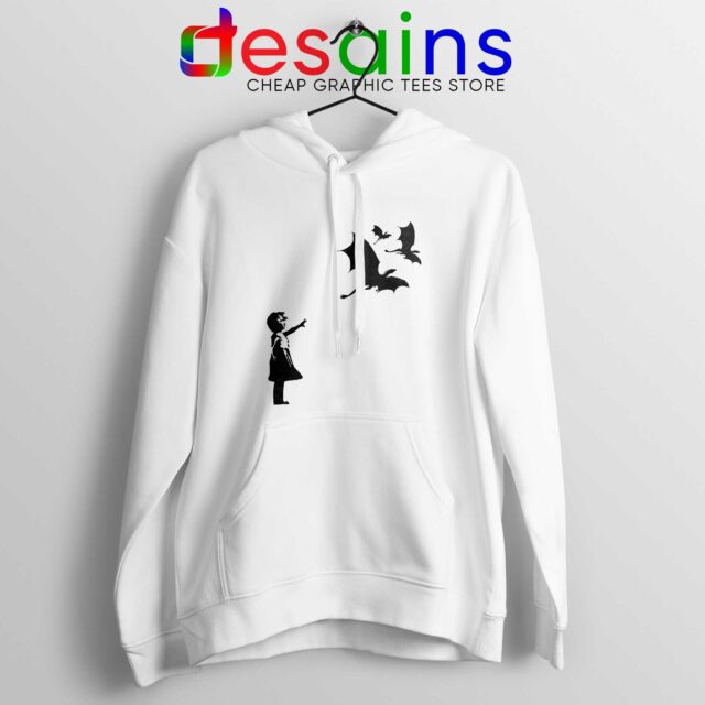 Hoodie Bansky Dragons Dracarys Girl With Balloon GOT