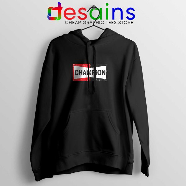 Hoodie Black Champion Spark Plugs American Brand of Spark Plug