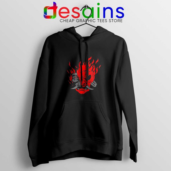 Hoodie Samurai Demon Slim Cyberpunk 2077 Game Video Shirt