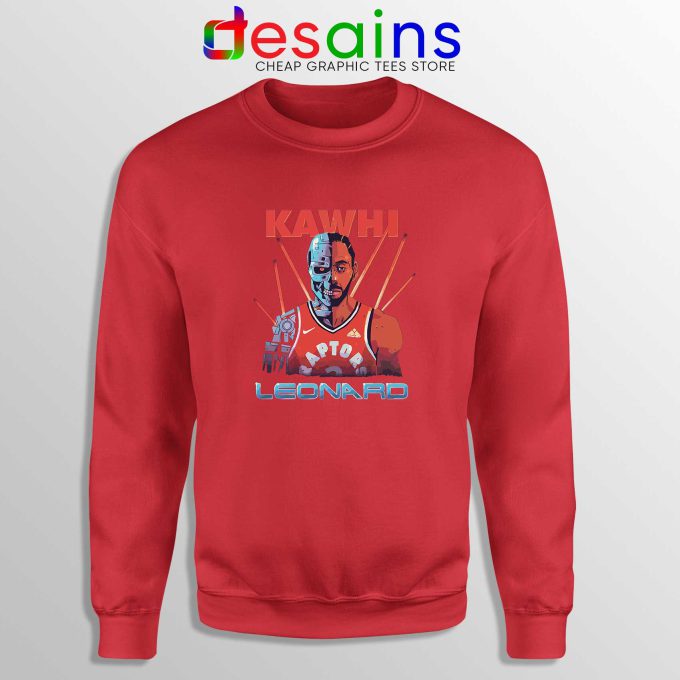 Kawhi Leonard Claw Raptor Red Sweatshirt Cheap NBA Sweater