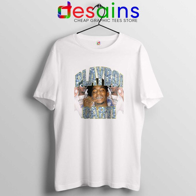 Playboi Carti Vintage Hip Hop White Tee Shirt Playboi Carti Merch Tshirt On Sale