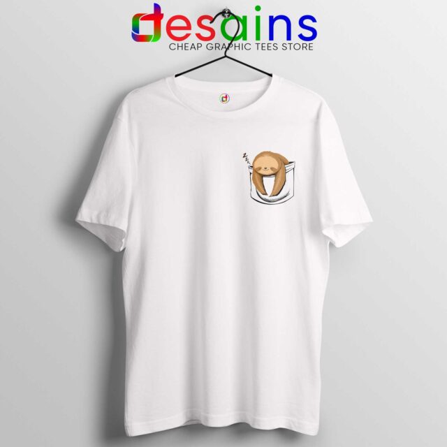 Sloth in a Pocket Tee Shirt Funny Sloth Goonies