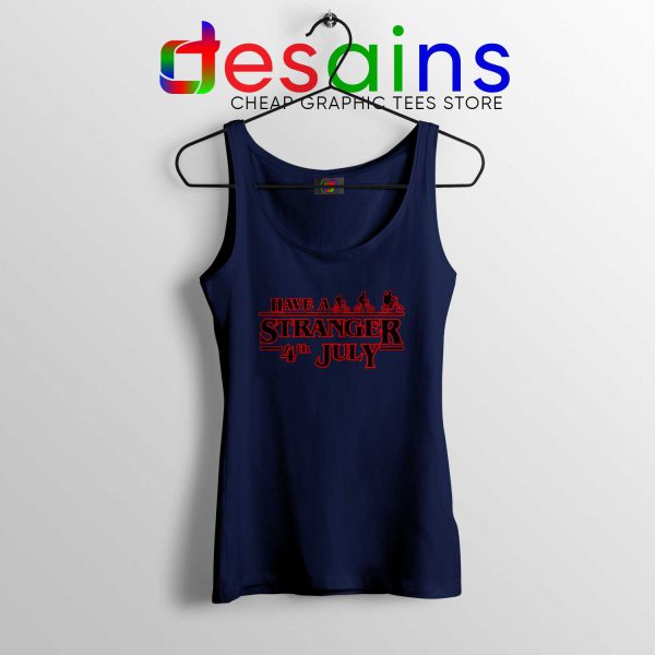 Stranger Things 4th July Navy Tank Top Stranger Things 3 Netflix