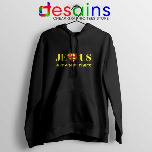 Superman Jesus Is My Superhero Black Hoodie Christmas Hoodies