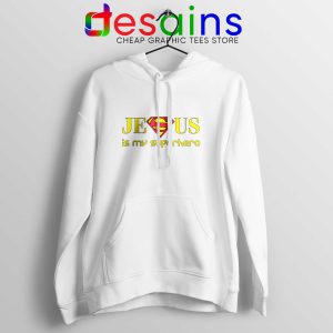 Superman Jesus Is My Superhero White Hoodie Christmas Hoodies