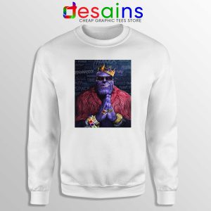 Sweatshirt White Thanos Notorious BIG Crewneck Sweater Avengers Endgame