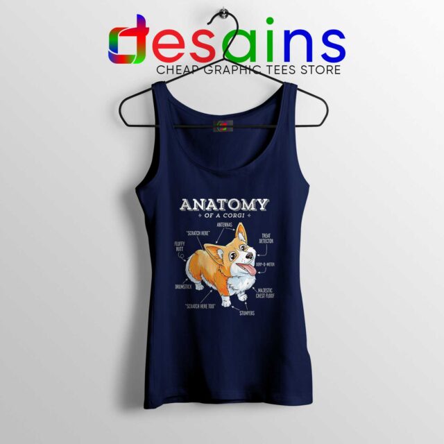 Tank Top Anatomy of a Corgi Tanks Funny Pembroke Welsh