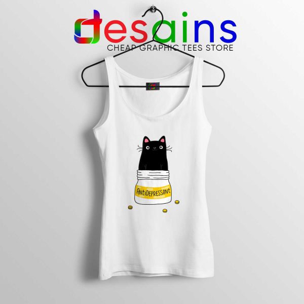 Tank Top Fur Antidepressant Cat Funny Cheap Custom Tank Tops Cat