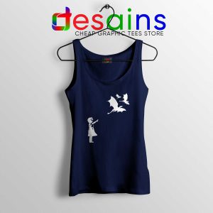 Tank Top Navy Blue Bansky Dragons Dracarys Game of Thrones