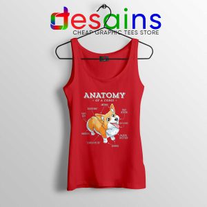 Tank Top Red Buy Anatomy of a Corgi Tanks Pembroke Welsh Corgi