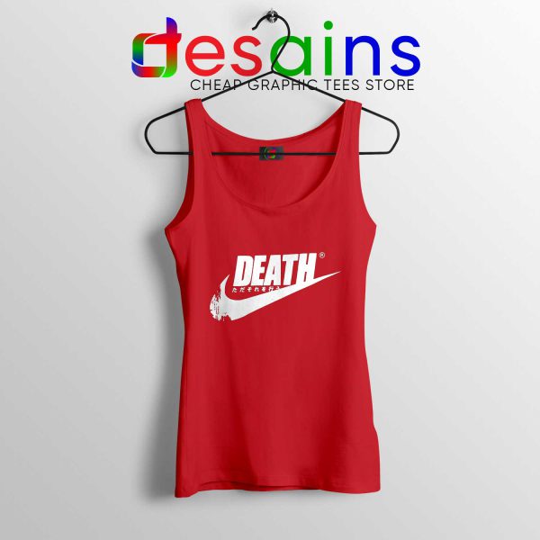 Tank Top Red Death Just Do It Japanese Nike Parody Tank Tops Size S-3XL