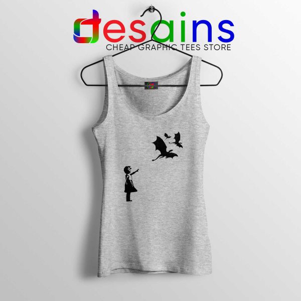 Tank Top Sport Grey Bansky Dragons Dracarys Game of Thrones