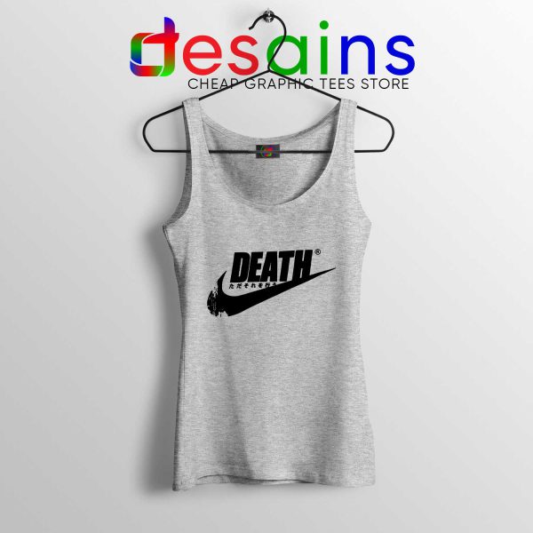 Tank Top Sport Grey Death Just Do It Japanese Nike Parody Tank Tops Size S-3XL