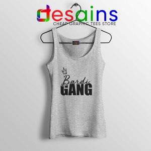 Tank Top Sport grey Bardi Gang Merch Cardi B Unofficial Clothing Line Shop