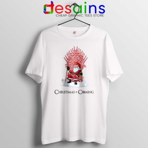 Tshirt White Christmas Is Coming Santa Tee Shirt Game of Thrones