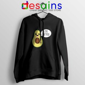 Avocado Im Extra Guacamole Black Hoodie Cheap Hoodies Unisex Avocados