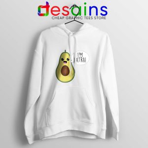 Avocado Im Extra Guacamole White Hoodie Cheap Hoodies Unisex Avocados