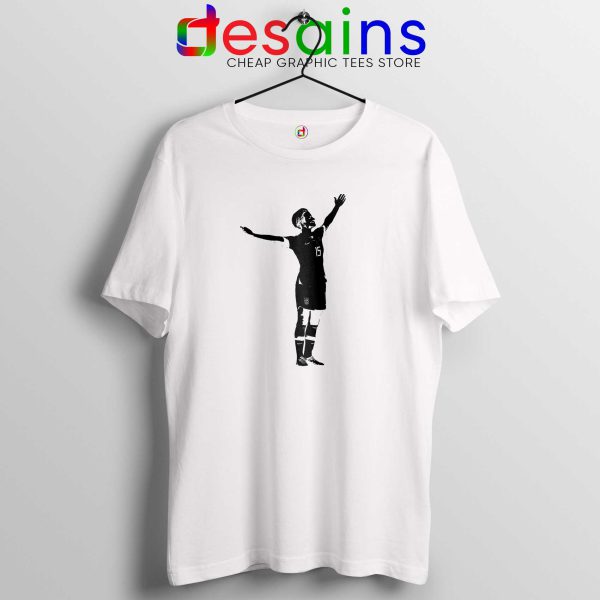 Best Megan Victory Pose White Tee Shirt Cheap Megan Rapinoe Tshirts