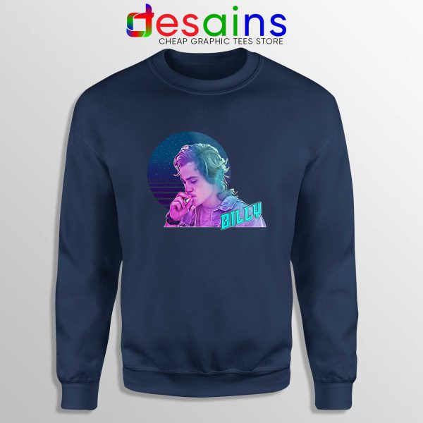 Billy Stranger Things Navy Sweatshirt Crewneck Sweater Billy Hargrove