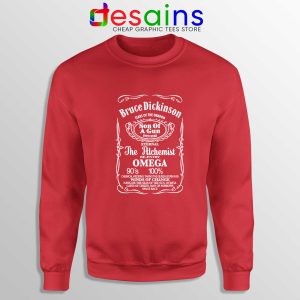 Bruce Dickinson Son Of A Gun Red Sweatshirt Crewneck Bruce Dickinson