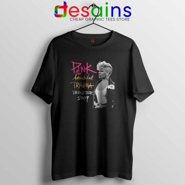 Buy Tshirt Pink Beautiful Trauma World Tour Merch Concert