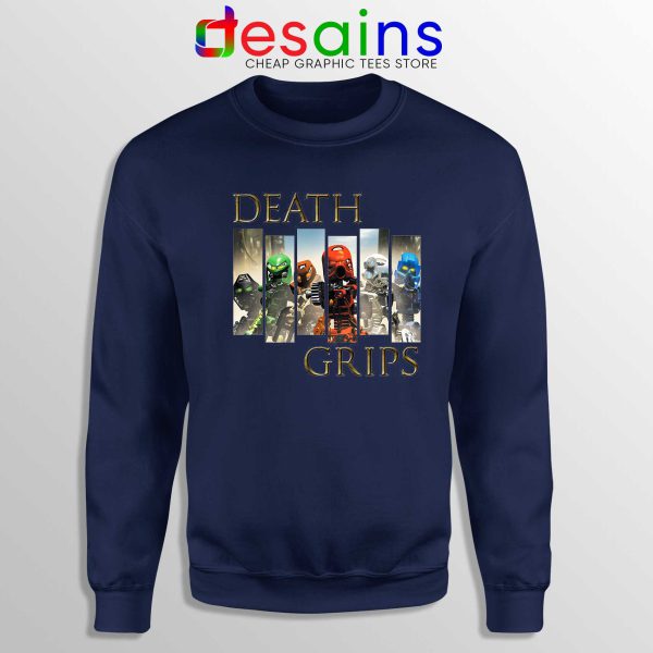 Cheap Bionicle Toa Mata Navy Sweatshirt Death Grips Crewneck Sweater