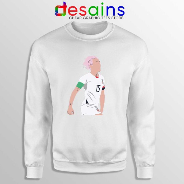 Cheap Megan Rapinoe White Sweatshirt Soccer Midfielder USA Sweater